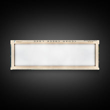 Cargar imagen en el visor de la galería, Cedar Creek Lake Kentucky Framed Canvas Print, Panoramic Lake House Decor, Wide Wall Art, Travel Poster, Rustic Lake Painting, Nature Art
