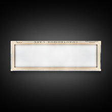 Cargar imagen en el visor de la galería, Chautauqua Lake New York Framed Canvas Print, Lake House Art, Panoramic Wide Wall Art, Travel Poster, Modern Lake Painting, Nature Art
