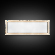 Cargar imagen en el visor de la galería, Chippewa Lake Ohio Framed Canvas Print, Lake House Decor, Panoramic Wide Art, Travel Poster, Modern Lake Painting, Nature Art
