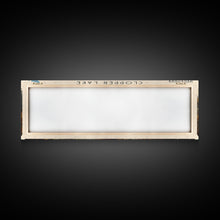 Cargar imagen en el visor de la galería, Cobbosseecontee Lake Maine Framed Canvas Print, Panoramic Lake House Decor, Wide Wall Art, Travel Poster, Rustic Lake Painting, Nature Art
