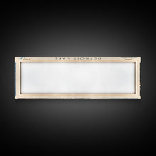 Load image into Gallery viewer, Detroit Lake Oregon Framed Canvas Print, Lake House Decor, Panoramic Wall Art, Travel Poster, Rustic Lake Painting, Nature Art
