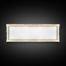 Load image into Gallery viewer, Diablo Lake Washington Framed Canvas Print, Lake House Art, Panoramic Wall Art, Travel Poster, Minimalist Lake Painting, Home Decor
