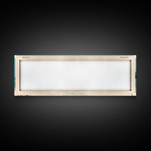 Load image into Gallery viewer, Brantley Lake New Mexico Framed Canvas Print, Midcentury Modern Panoramic Wall Art, Living Room Decor, Pop Art, Travel Poster Art, Scenic Nature Painting
