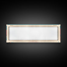 Carregar imagem no visualizador da galeria, Caballo Lake New Mexico Framed Canvas Print, Midcentury Modern Panoramic Wall Art, Living Room Decor, Pop Art, Travel Poster Art, Scenic Nature Painting
