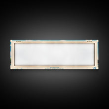 Load image into Gallery viewer, Crooked Lake Michigan Framed Canvas Print, Pop Art Panoramic Travel Poster, Midcentury Modern, Wall Art, Scenic Nature Painting, Bedroom Decor, Living Room Art
