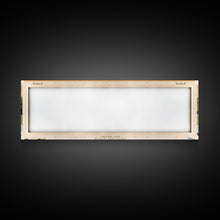 Load image into Gallery viewer, Cross Lake Louisiana Framed Canvas Print, Midcentury Modern Panoramic Wall Art, Living Room Decor, Pop Art, Travel Poster Art, Scenic Nature Painting, Lake House Decor
