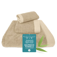 Carregar imagem no visualizador da galeria, Bamboo 3 Piece Towel Set - Champagne
