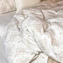 Load image into Gallery viewer, Bamboo Duvet Cover - Champagne Damask - Final Sale/No Returns
