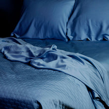 Load image into Gallery viewer, Bamboo Quilted Coverlet- Indigo
