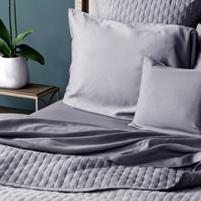 Load image into Gallery viewer, Bamboo Quilted Coverlet - Platinum
