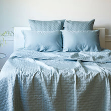 Load image into Gallery viewer, Bamboo Quilted Coverlet- Sky - Final Sale/No Returns
