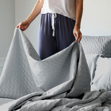 Load image into Gallery viewer, Bamboo Quilted Coverlet- Stone
