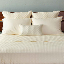 Load image into Gallery viewer, Bamboo Quilted Decorative Pillow - Ivory
