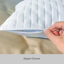Load image into Gallery viewer, Bamboo Quilted Decorative Pillow - Ivory

