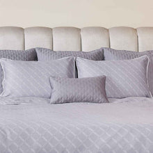 Load image into Gallery viewer, Bamboo Quilted Decorative Pillow - Platinum

