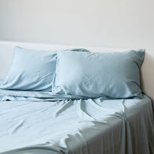 Load image into Gallery viewer, Bamboo Fitted Sheet - Sky - Final Sale/No Returns
