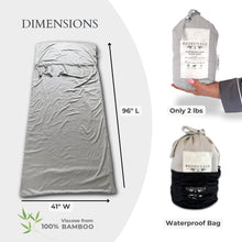 Load image into Gallery viewer, Bamboo Travel Sleeping Bag Liner
