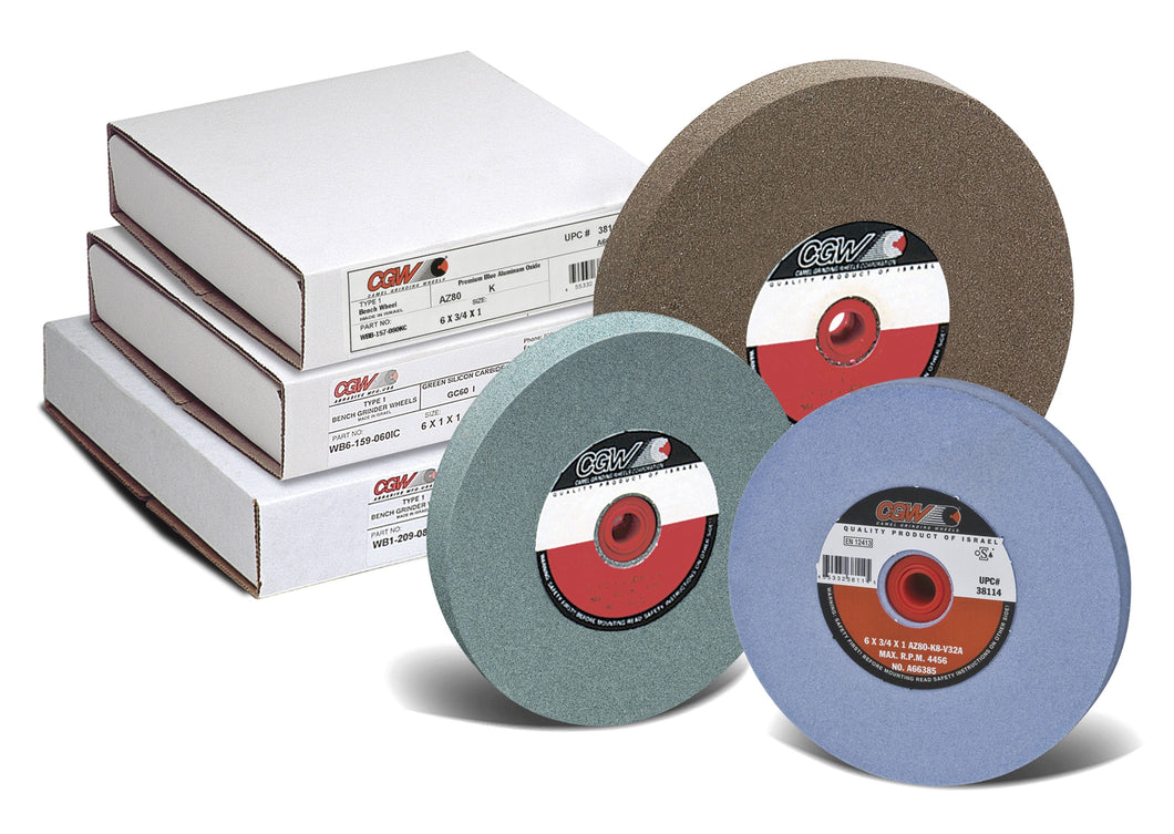 CGW Abrasives Vitrified Bench and Pedastal Wheels Type 1