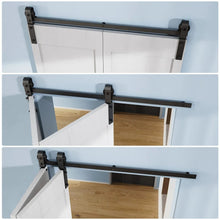 Carregar imagem no visualizador da galeria, Bi-Folding Sliding Barn Door Hardware Track Kit (No Door)
