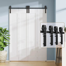 Carregar imagem no visualizador da galeria, Bi-Folding Sliding Barn Door Hardware Track Kit (No Door)
