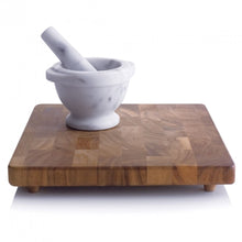 Cargar imagen en el visor de la galería, Bianco Carrara White Marble Mortar/Pestle Semi-Polished
