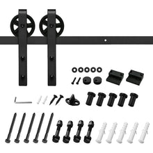 Carregar imagem no visualizador da galeria, Big Spoke Wheel Roller Sliding Barn Door Hardware Kit (No Door)
