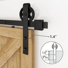 Carregar imagem no visualizador da galeria, Big Spoke Wheel Roller Sliding Barn Door Hardware Kit (No Door)
