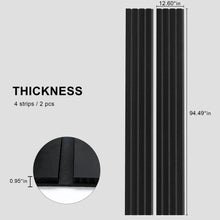 Carregar imagem no visualizador da galeria, Black Solid Wood Acoustic Slat Wall Panels (Broad Strip)
