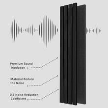 Carregar imagem no visualizador da galeria, Black Solid Wood Acoustic Slat Wall Panels (Broad Strip)
