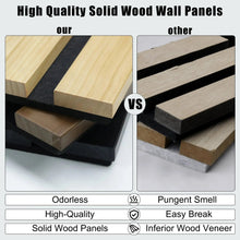 Carregar imagem no visualizador da galeria, Black Solid Wood Acoustic Slat Wall Panels (Broad Strip)
