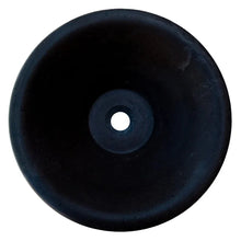 Carregar imagem no visualizador da galeria, Black Andesite Natural Stone V-Shape Tapered Bathroom Sink Honed-Matte (D)16&quot; (H)6&quot;
