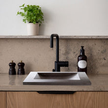 Carregar imagem no visualizador da galeria, Black Andesite Natural Stone Rectangular Sink Honed/Matte (W)20&quot; (L)33&quot; (H)6&quot;
