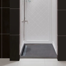Carregar imagem no visualizador da galeria, Black Andesite Rectangular Shower Base Hand-carved from Solid Block (W)32&quot; (L)48&quot; (H)3&quot;
