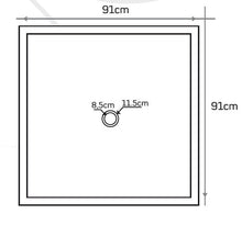 Carregar imagem no visualizador da galeria, Black Andesite Square Shower Base Hand-carved from Solid Andesite Block (W)36&quot; (L)36&quot; (H)3&quot;
