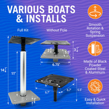 Cargar imagen en el visor de la galería, Boat Pedestal Seat Package Boat Seat Kit
