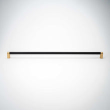 Cargar imagen en el visor de la galería, Bold, Solid Brass Black &amp; Gold Knurled Cabinet Pulls
