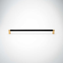 Cargar imagen en el visor de la galería, Bold, Solid Brass Black &amp; Gold Knurled Cabinet Pulls
