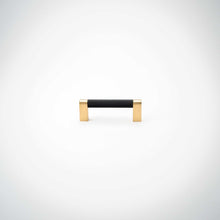 Cargar imagen en el visor de la galería, Bold, Solid Brass Black &amp; Gold Knurled Cabinet Pulls
