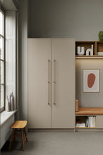 Load image into Gallery viewer, Dark Wood and Bronze &quot;Bond&quot; T-Bar Dual Finish Knob and Pulls
