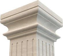 Load image into Gallery viewer, Botticino Beige Marble Italian Hand-carved Column (W)20&quot; (L)20&quot; (H)95&quot;
