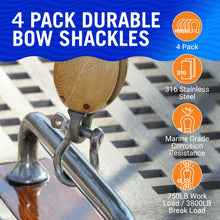 Load image into Gallery viewer, Stainless Steel Bow Shackles
