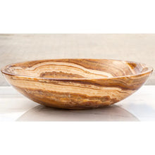 Carregar imagem no visualizador da galeria, Brown Onyx Translucent Natural Stone Above Vanity Vessel Sink Polished (D)16&quot; (H)4&quot;
