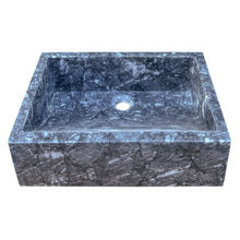 Carregar imagem no visualizador da galeria, Bursa Gray Marble Rectangular Stone Above Vanity Bathroom Sink Polished (W)12&quot; (L)18&quot; (H)6&quot;
