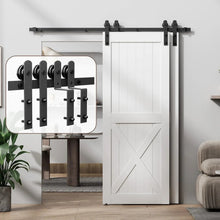 Carregar imagem no visualizador da galeria, Bypass Sliding Barn Door Hardware Kit Basic I Pulley (No Door)
