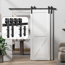 Carregar imagem no visualizador da galeria, Bypass Sliding Barn Door Hardware Kit Basic J Pulley (No Door)
