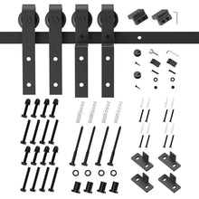 Carregar imagem no visualizador da galeria, Bypass Sliding Barn Door Hardware Kit Basic J Pulley (No Door)
