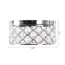 Cargar imagen en el visor de la galería, Scorpio 14 Inch 3-Lights Chrome Drum Flush Mount Chandelier
