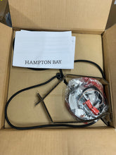 Cargar imagen en el visor de la galería, Hampton Bay Savannah 1-light Matte Black Shaded Pendant Light with Paper Twine Shade
