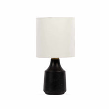 Load image into Gallery viewer, Canayan Black and Natural Resin Table Lamp

