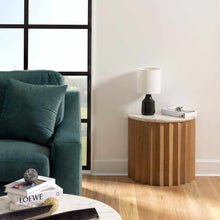 Load image into Gallery viewer, Canayan Black and Natural Resin Table Lamp
